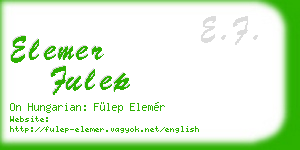 elemer fulep business card